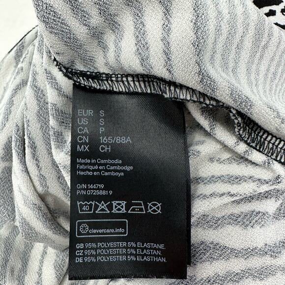 Zebra Print Wrap Dress Womens SZ S Long Sleeve Stretchy Belted Boho Animal Soft - Picture 12 of 15